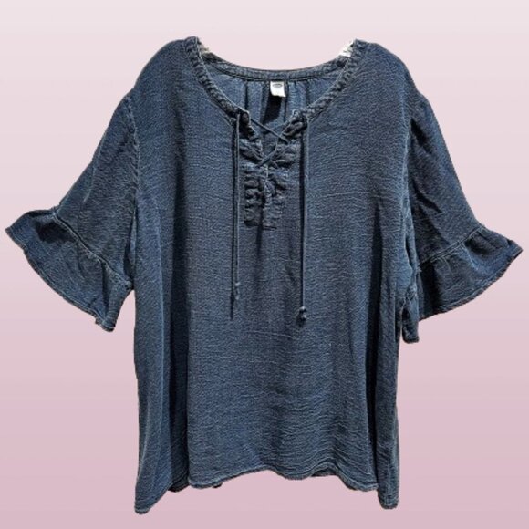 Old Navy Denim-Colored XXL Soft Top - Picture 1 of 6